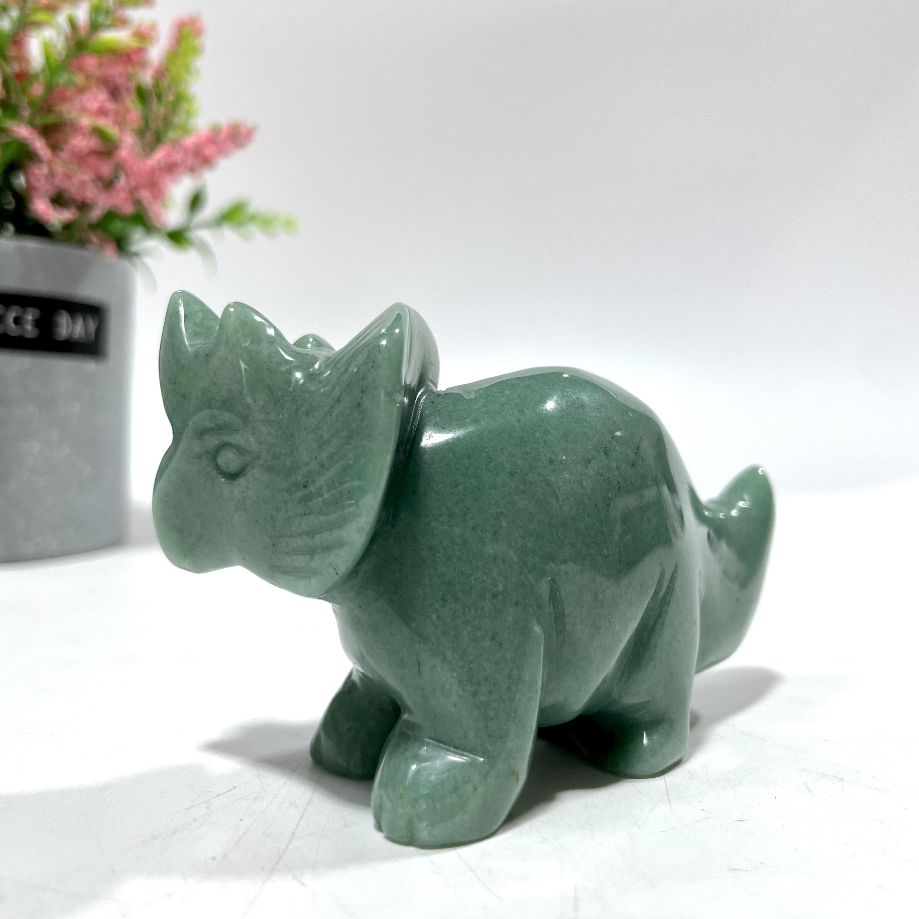 Green Aventurine Animal Crystal Carvings Flower Fairy Cat bird Tortoise Dolphin Bear Fish Seal Dinosaur Rhinoceros Frog Shark Carvings Healing Stones Natural Stone Chakra Balancing Reiki Home Office Decor From IG Crystal