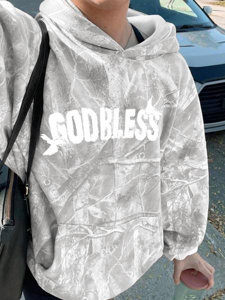 Jesus Is King Unisex Casual Hoodie, Branch Print Long Sleeve Loose Fit, Graduation & Back-To-School Wear, Fall Fashion Street Style