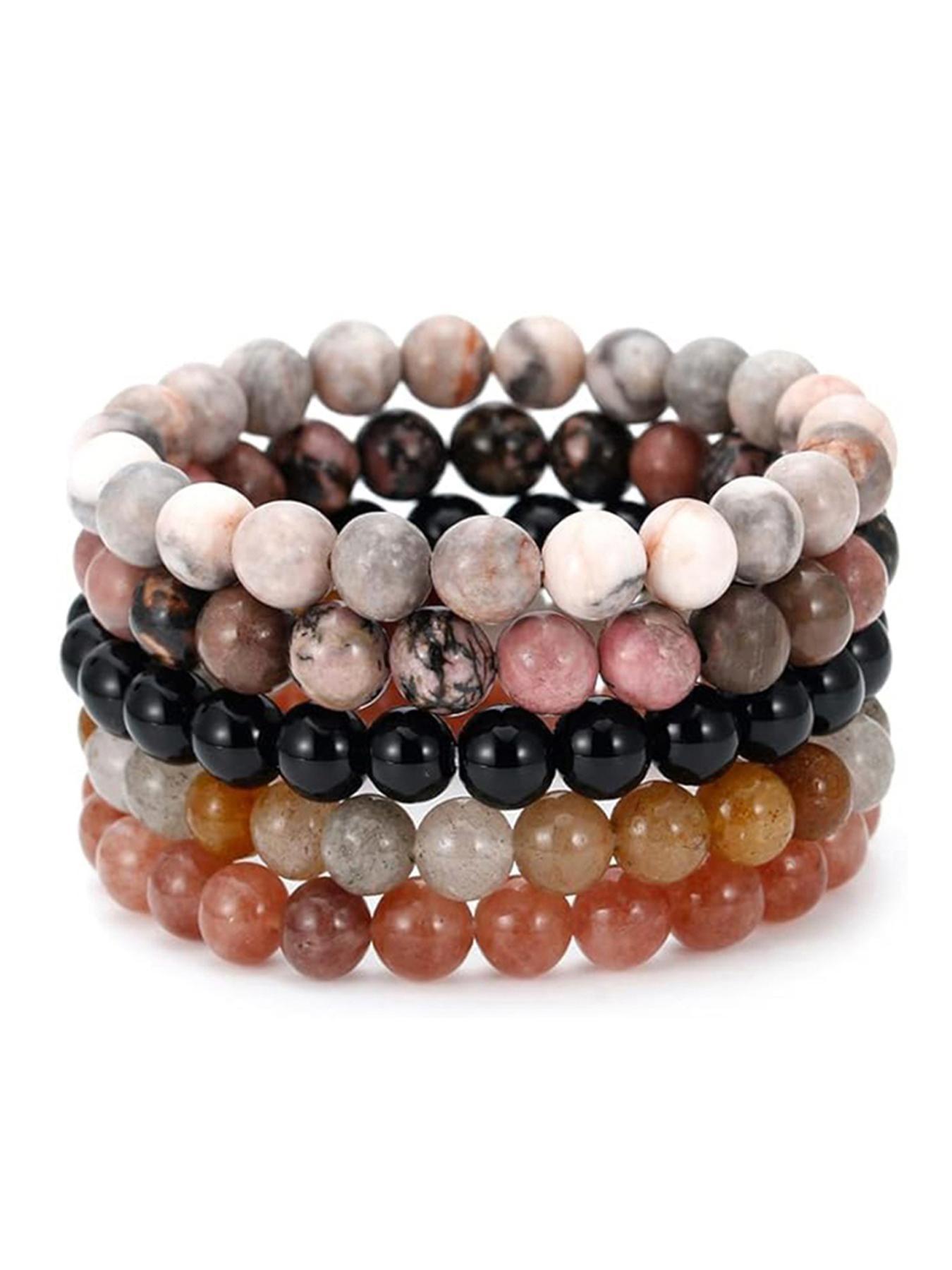 Peacock Easton Natural Stone Bracelet for Women, High-End Beaded Jewelry, European and American Fashion Street Style