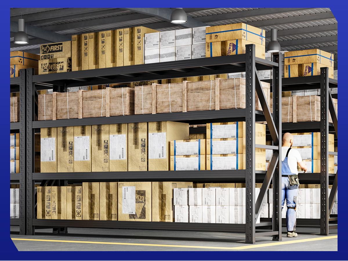 Letaya 71"W Metal Storage Shelves 5000LBS Heavy Duty Garage Shelving Units with Adjustable Shelves & Locking Pins for Warehouse Black Letaya 71"W Metal Storage Shelves 5000LBS Heavy Duty Garage Shelving Units with Adjustable Shelves & Locking Pins for Warehouse Black