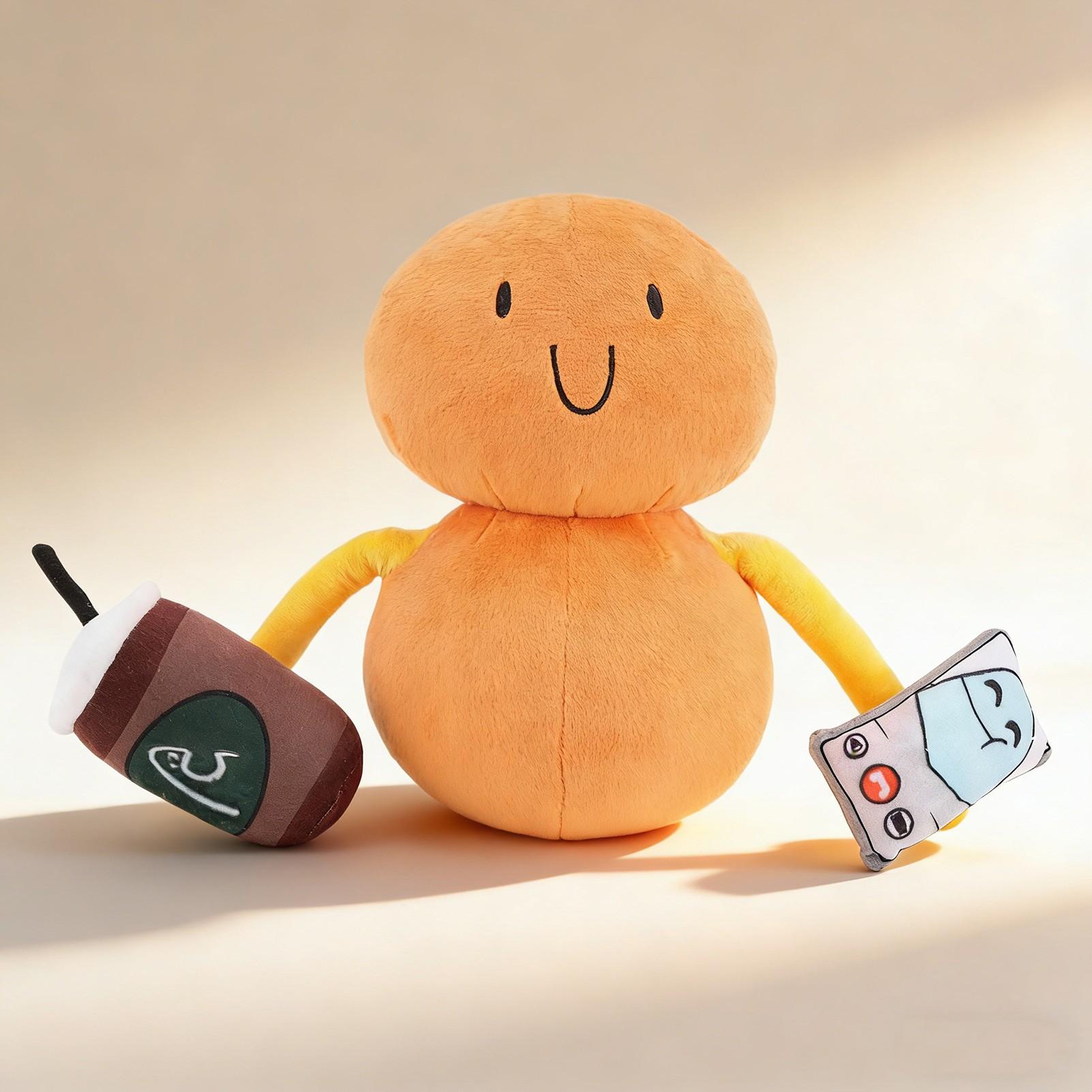 The Land of Boggs Boe Plush Stuffed Animal | Ultra Soft Squishy Plushie Toy | Adorable Boe Character Figure with Detachable Iconic Drink & Phone Props | Cute Collectible Plush for Fans | Great Gift Idea for Kids, Friends and Anime & Cartoon Lovers