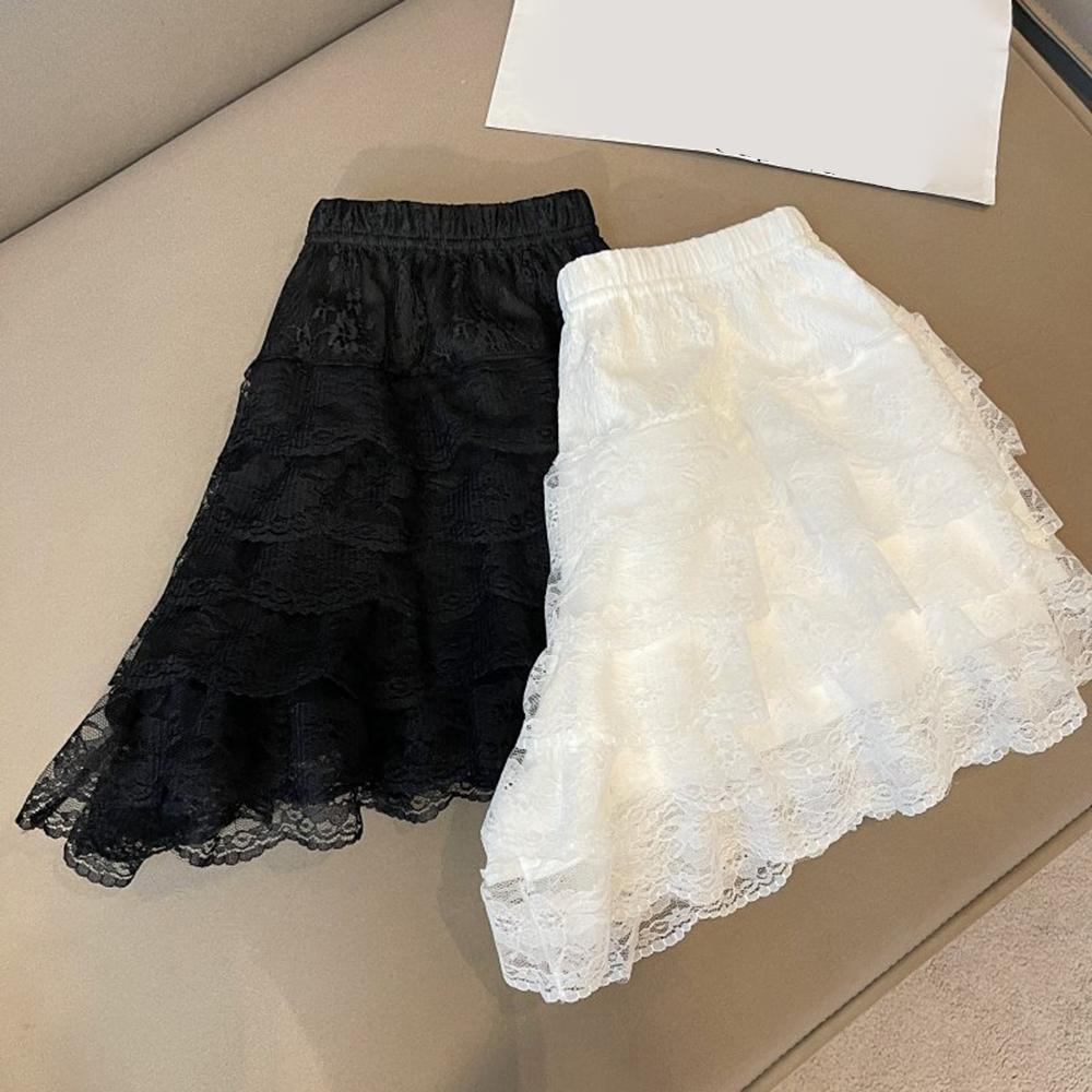 Black White Pleated Safety Panties Woman Cute Lolita Shorts Vintage Ruffle Knickers Girls Princess Underpants Summer Petticoat