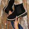 Women's Chelsea Boots with Elastic Panel, Thick Rubber Sole, Comfortable & Stylish Ankle Boot for Fall/winter, Casual Street Style, Pull on boots, Fashionable Boots