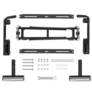 Garvee Heavy Duty Collapsible Miter Saw Stand - 440 lbs Load Capacity - Compatible Portable Design - 76-4/5'' Max Sliding Rail - Quick Release Mounting Brackets - Durable Steel Frame