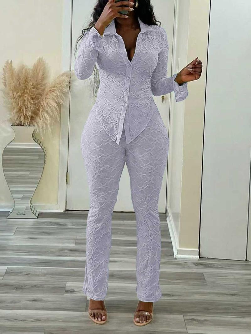 Sexy Knitted Long Sleeve Top & Tight Pants Set, Unique Fashionable for Parties, Casual Vacation Wear, Nightclub Style