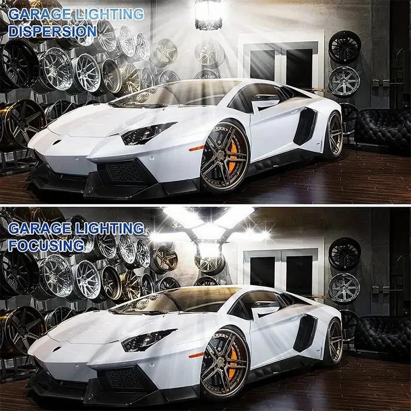 Flexible Panels LED Garage Light E26/e27 Screwed Bulb, Adjustable Lights, Workshop Lighting Bulbs, Industrial Bulbs, Durable & Efficient