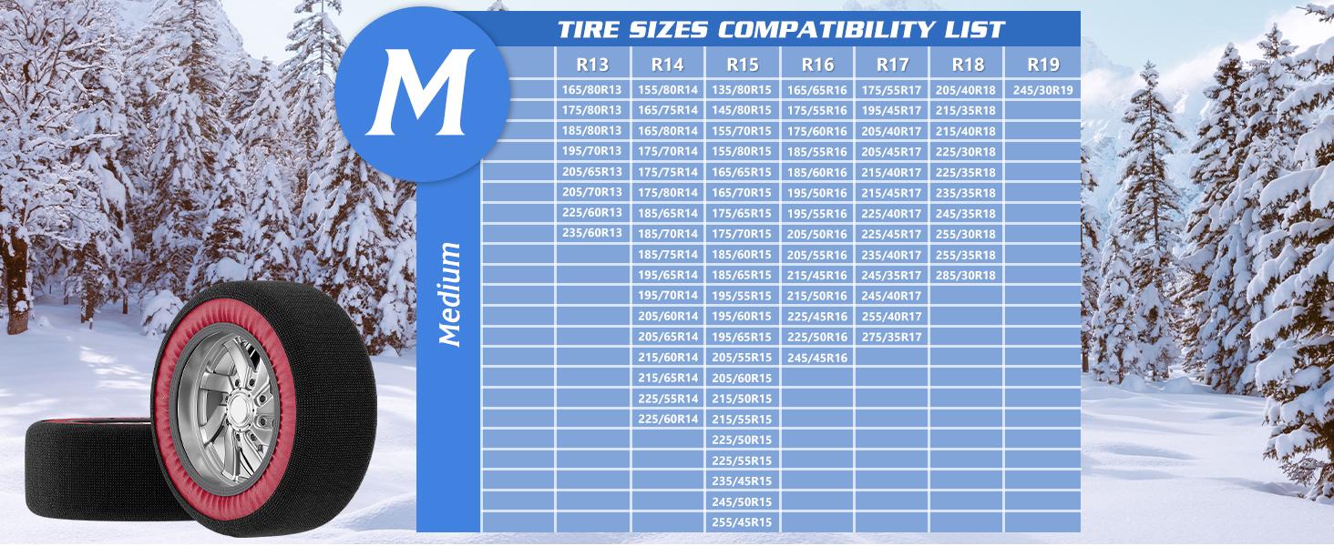Automotive Snow Socks for Tires - Great Alternative to Tire Chains for Cars, Thickened Polyester Fiber for Maximum Tire Traction & Grip, Fits Car, SUV, Pickup and Truck (Set of 2) Automotive Snow Socks for Tires - Great Alternative to Tire Chains for Cars, Thickened Polyester Fiber for Maximum Tire Traction & Grip, Fits Car, SUV, Pickup and Truck (Set of 2)