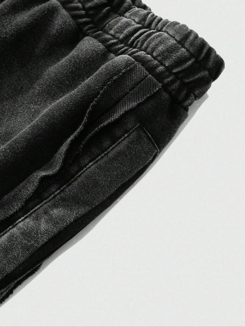 Unisex Gothic Street Style Wide Leg Pants, Dark Angel Cross Graphic Casual Long Pants, Pure Cotton Fitted Bottoms for All Seasons