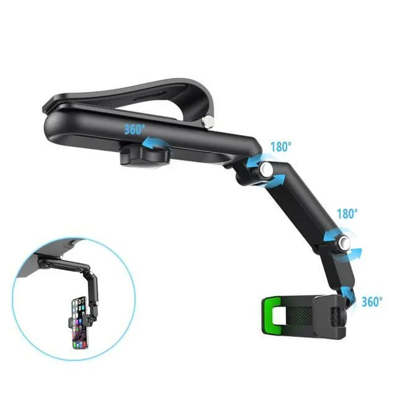 New Multi-function Sun Visor Universal 360 Degree Rotating Phone Holder exavon Suitable for Any Scene Car Holder - Phone Car Mount Rotatable and Retractable