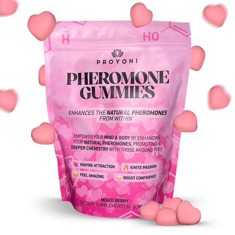 ProYoni Pheromone Gummies | Boost Attraction & Confidence | Delicious Mixed Berry Flavor | 60 Gummies Healthcare Natural