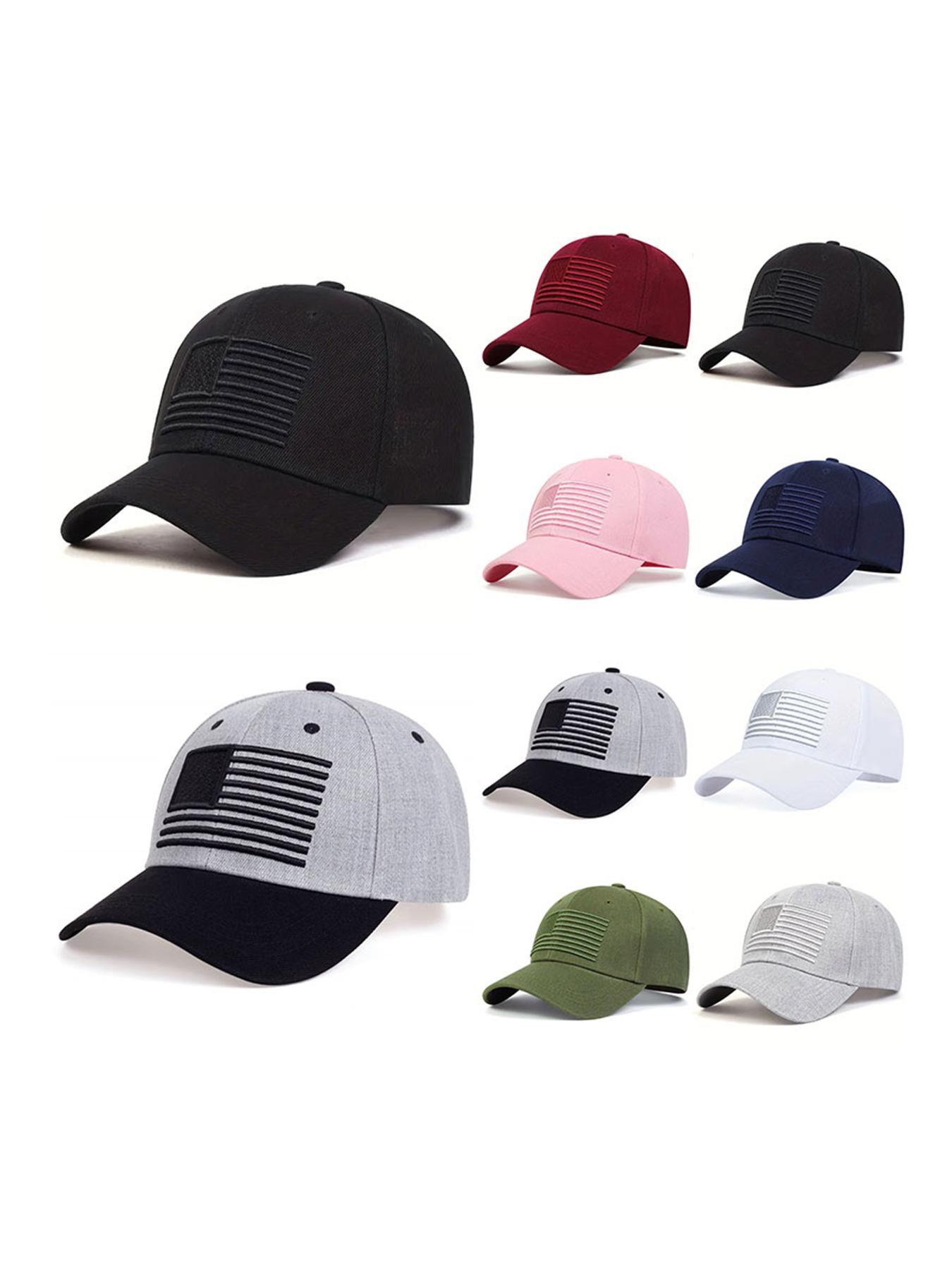 Unisex American Flag Embroidered Baseball Cap, Adjustable Sun Protection Hat for Outdoor Travel Beach Vacation, One Size Fits All, Outdoor Hats