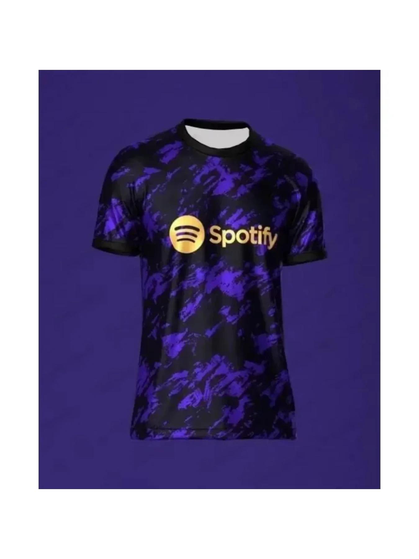 Summer Barcelona Special Edition Football Jersey Men Women's Comfortable Breathable Quick Drying Motorcycle Training T-shirts