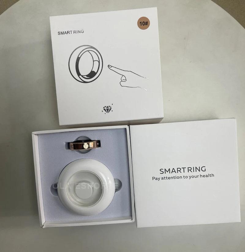 Fashion Smart Ring Men Women, Heart Rate Blood Oxygen, Sleep Monitor, 5ATM Waterproof,Multi-sport Mode Smartring For Android iOS