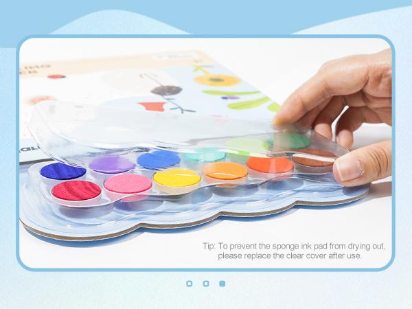 Jar Melo Fingerprint Handprint Coloring Book for Kids,Finger Painting Activity Book Craft Kit Art Learning Fun Doodle Toy Artistic Expression Ink Pads Easter Gifts