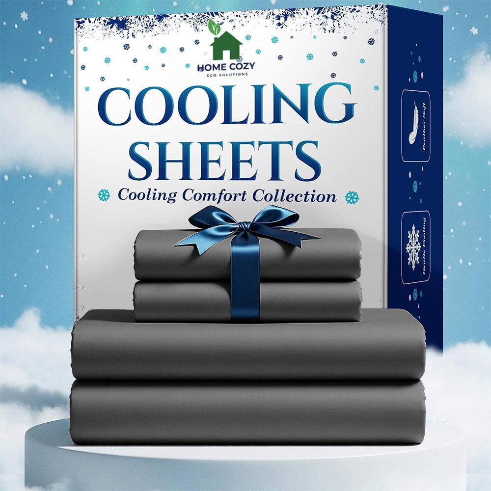 3/4PCS Extra Deep Pocket Bamboo Sheets Sets- Breathable & Cooling Bamboo Blended Bed Sheets-Sheet & Pillowcase Set, - Hotel Luxury Bed Sheet Set - Soft, Wrinkle Free & Comfy - Deep Pocket Twin/Full/Queen/King Sheet Sets