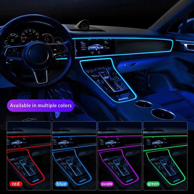 USB Powered Car Interior LED Light with Fuse Protection, Multiple Color Modes 5M Fiber Ambient Light, Car Interior Decorative Light, Create A Cool Ambiance In Your Car