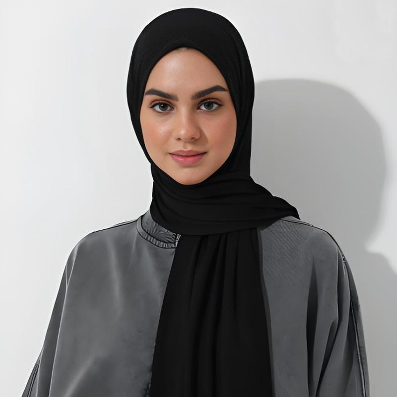 RIMAIRE Muslim Cottom Hijabs for Girls Ramadan Premium Jersey Hijab Ladies Strech Turban Breathable Headscarf Shawl Wrap Women Fit Clothing Casual tiktok