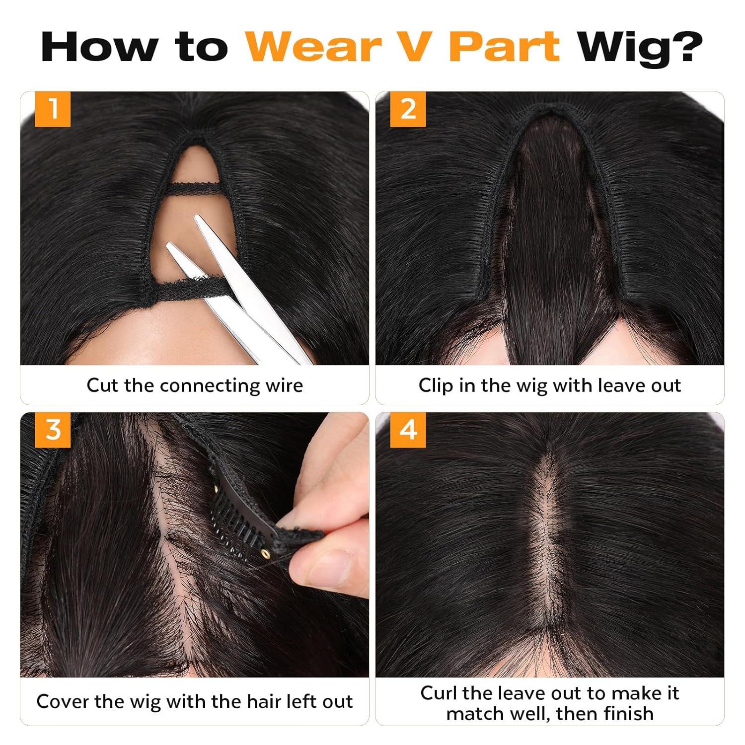 Body Wave V Part Wig Synthetic Wigs for Women Full Head Clip In Hair Wear and Go Glueless Hair Synthetic Wigs