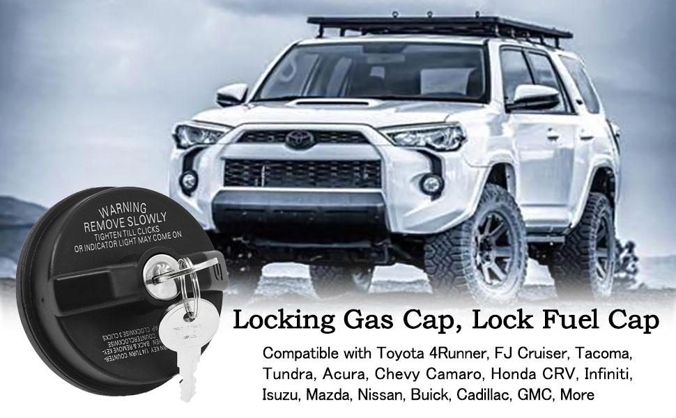 Locking Gas Cap, Lock Fuel Cap For NISSAN,TOYOTA,HONDA,CHEVROLET,GMC,BUICK,NFINITI,SUBARU,MAZDA,CADILLAC,ISUZU,LEXUS,ACURA,INFINITI,AUDI,MITSUBISHI Light Blue Skull Decal Three-Camera WiFi Dash with GPS Car Door Handle