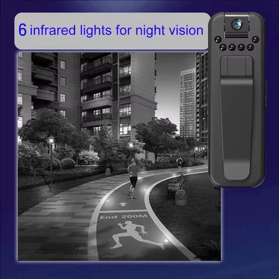 Wearable Sports Camera with Night Vision, USB Rechargeable Sport Dv Camcorder, Ideal for Safety and Outdoor Activities