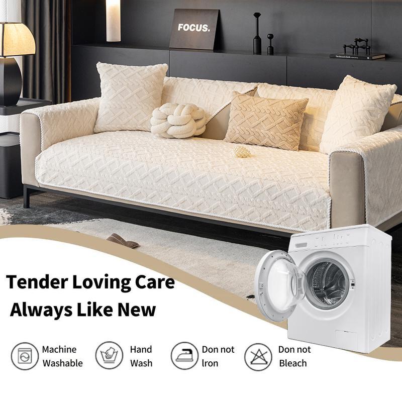 Solid Color Sofa Cover,For Boneless Chaise Lounge Sofa Bed Non-slip Sofa Slipcover,Soft Comfortable Sofa Towel Or Throw Pillowcase,Sofa Protector for Home Living Room