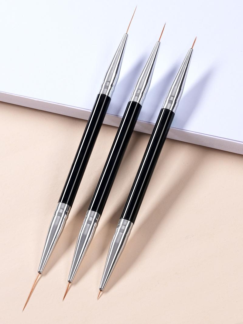 AILLSA Nail Art Brushes Set with 3/6/7pcs Brushes for Polish, Builder, Liner, Carved, and Dotting for Beginners & Professionals Manicure Cutics Cosmetic