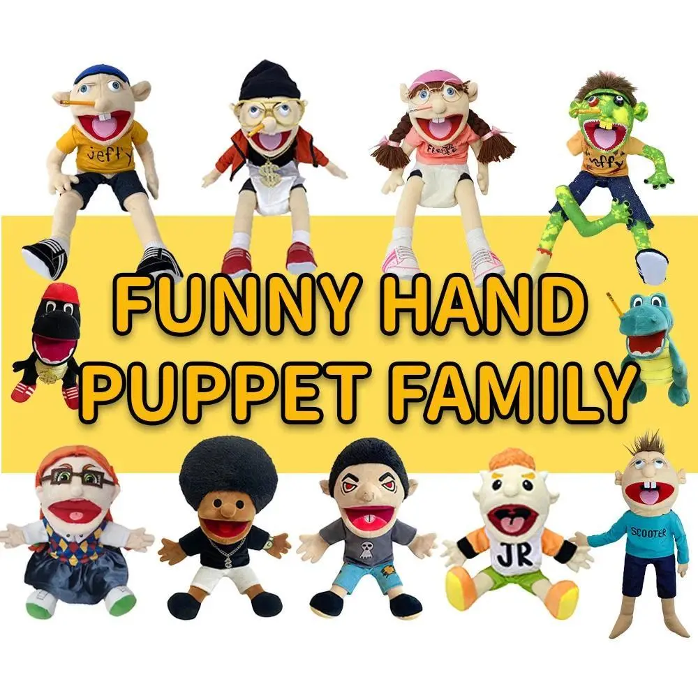 Jeffy Hand Puppet Toy Jeffys Zombie Boy Puppet Brinquedo Kawaii Stuffed Animal Jeffy Puppet Family Real Sml Doll Birthday Gift