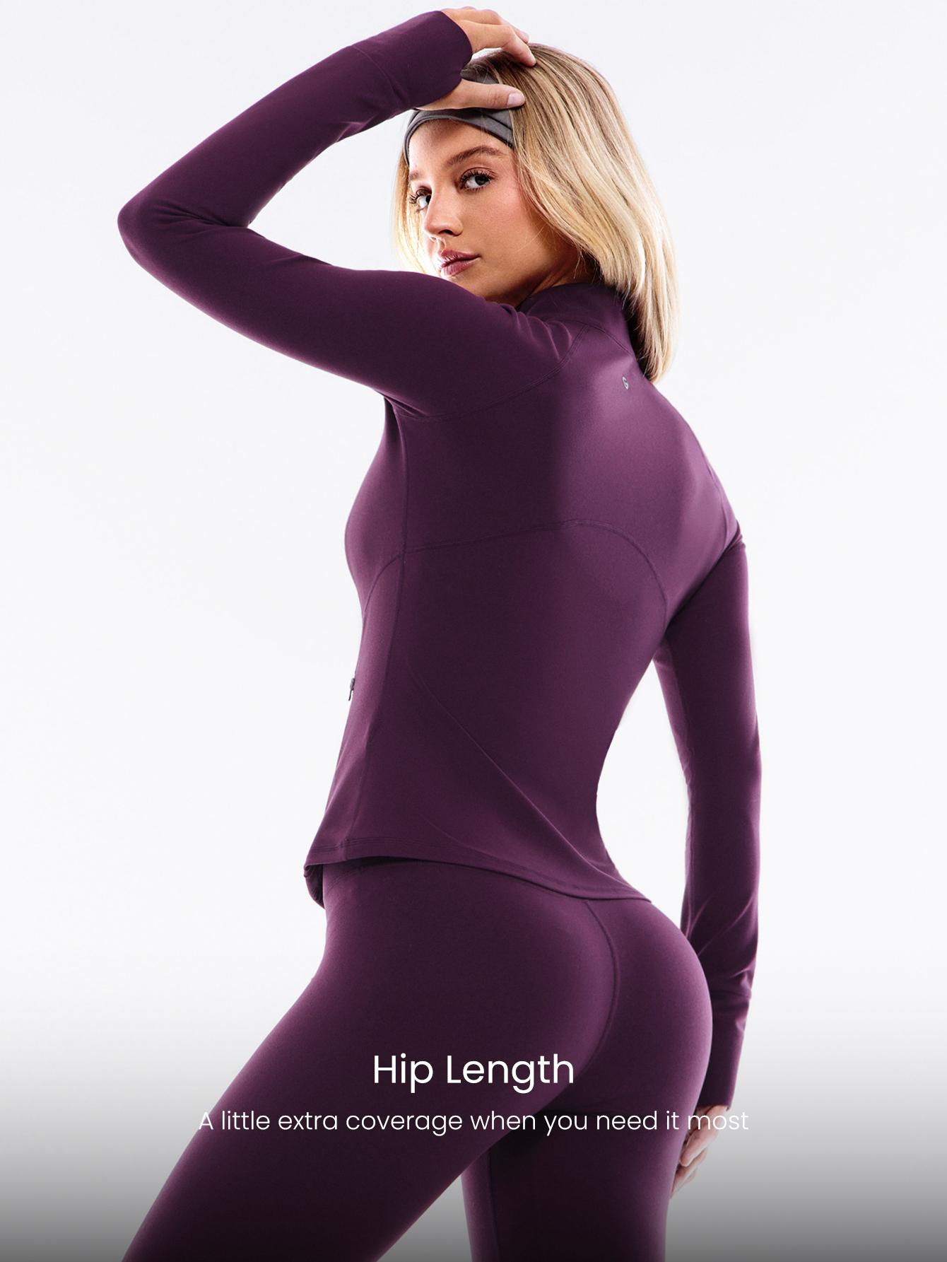 GLOWMODE 2PCS Slim-It BBL Jacket and 24" & 28” Crossover Yoga Leggings Set