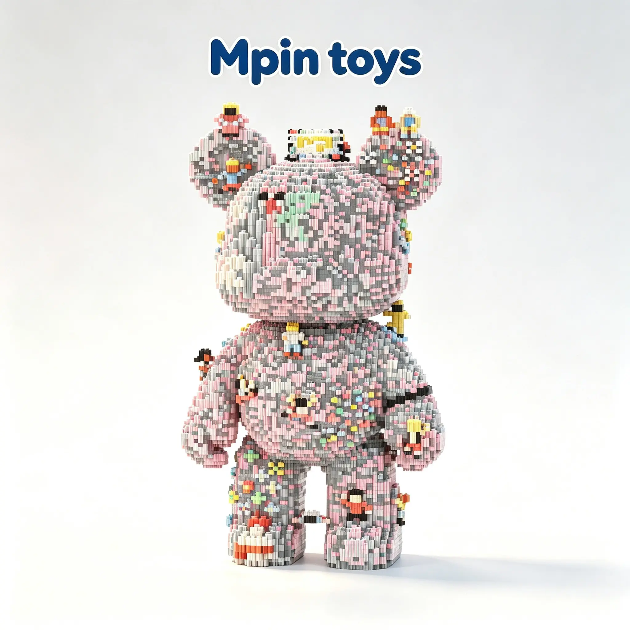 DIY Micro-Particle Bear Brick Toy, 3D Puzzle Building Blocks, Adult DIY Craft Kit, Home Decor Gift, Holiday Present