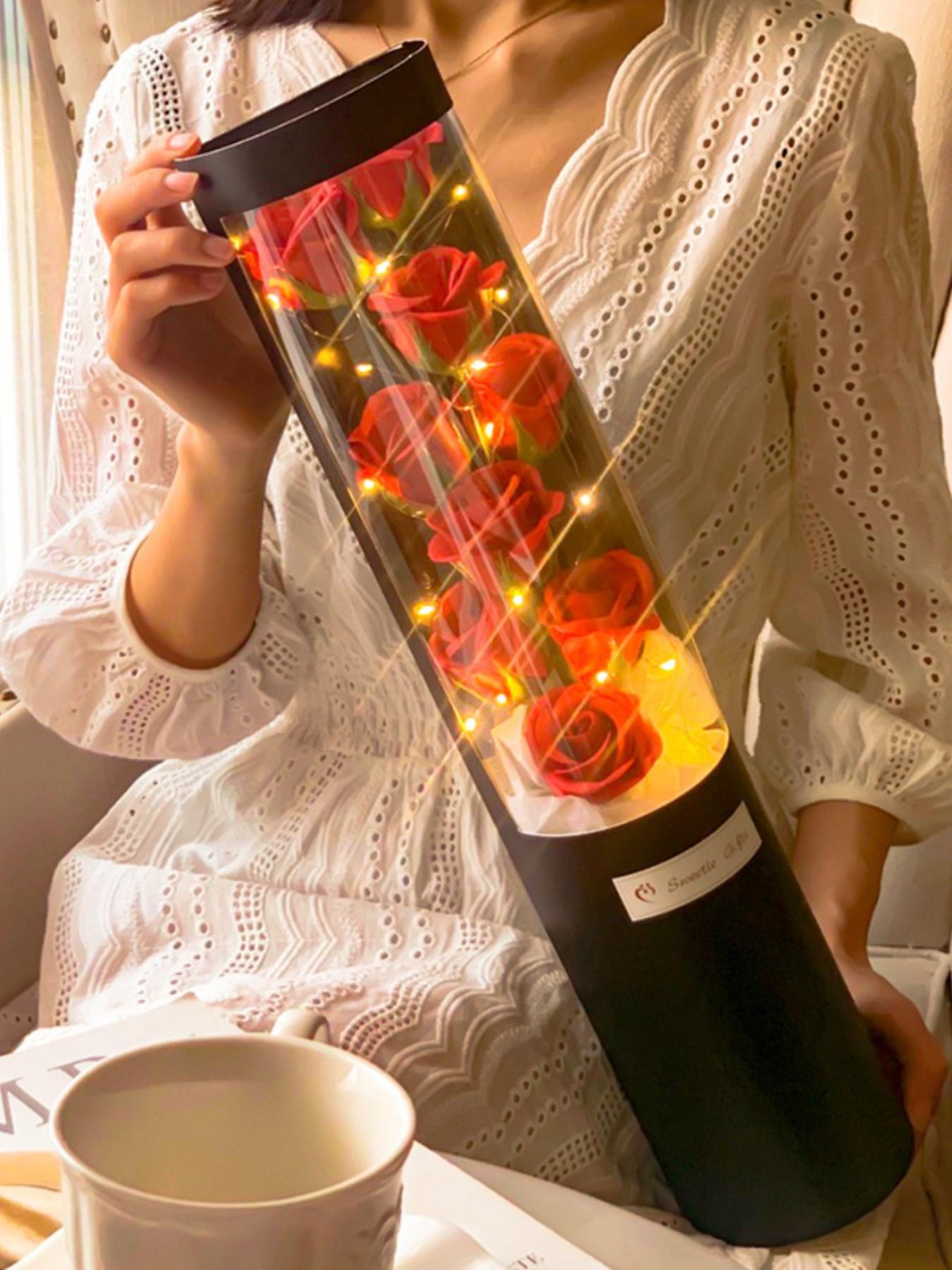 Soap Flower Bouquet, Rose Artificial Flowers, Mother's Day Valentine's Gift, Festival Present, Hug Bucket Soap Flowers