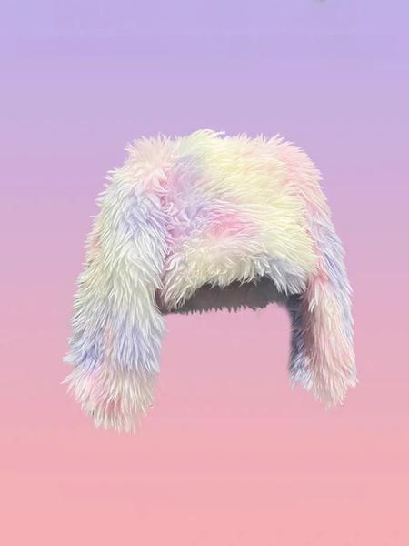 Cute Long Bunny Ear Plush Hat, Warm Ear Protection, Halloween Party Costume, Thickened Fisherman Cap, Fashion Street Accessory, Funny Bunny Hat