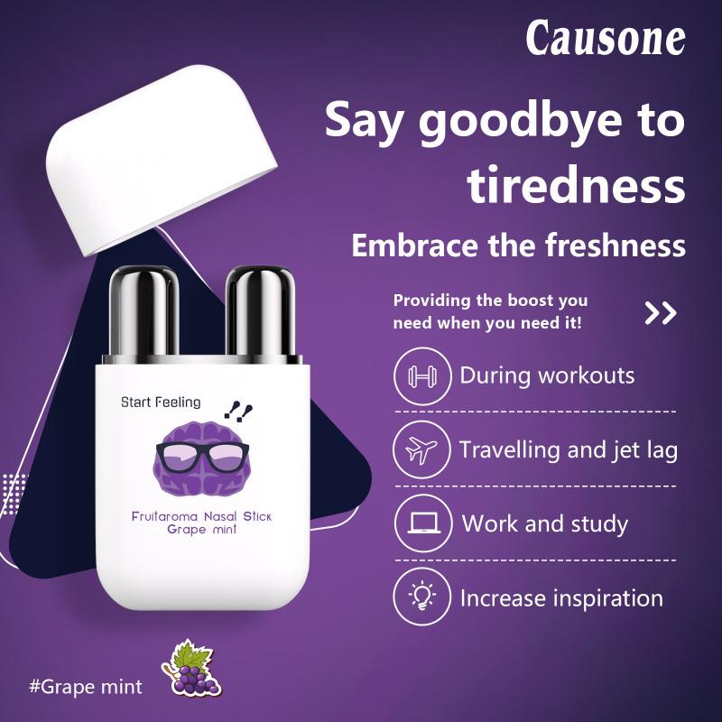 Portable Cooling Energy Stick Fruit Scent Wake Up Refreshing