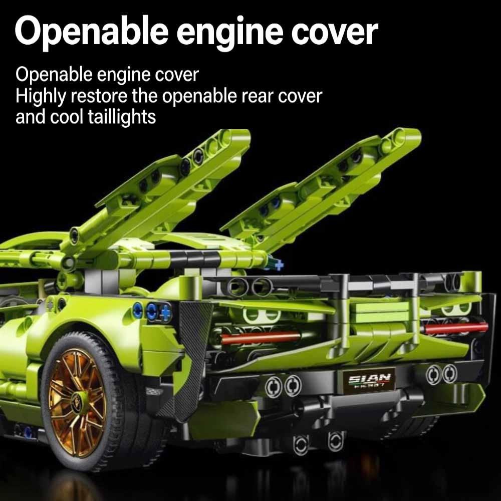 Lamborghini Fkp 37 Model Kit, 1:14 Scale, over 800 Pieces, Family Decor, Holiday Gift, Kids & Adults Collection Toy Set