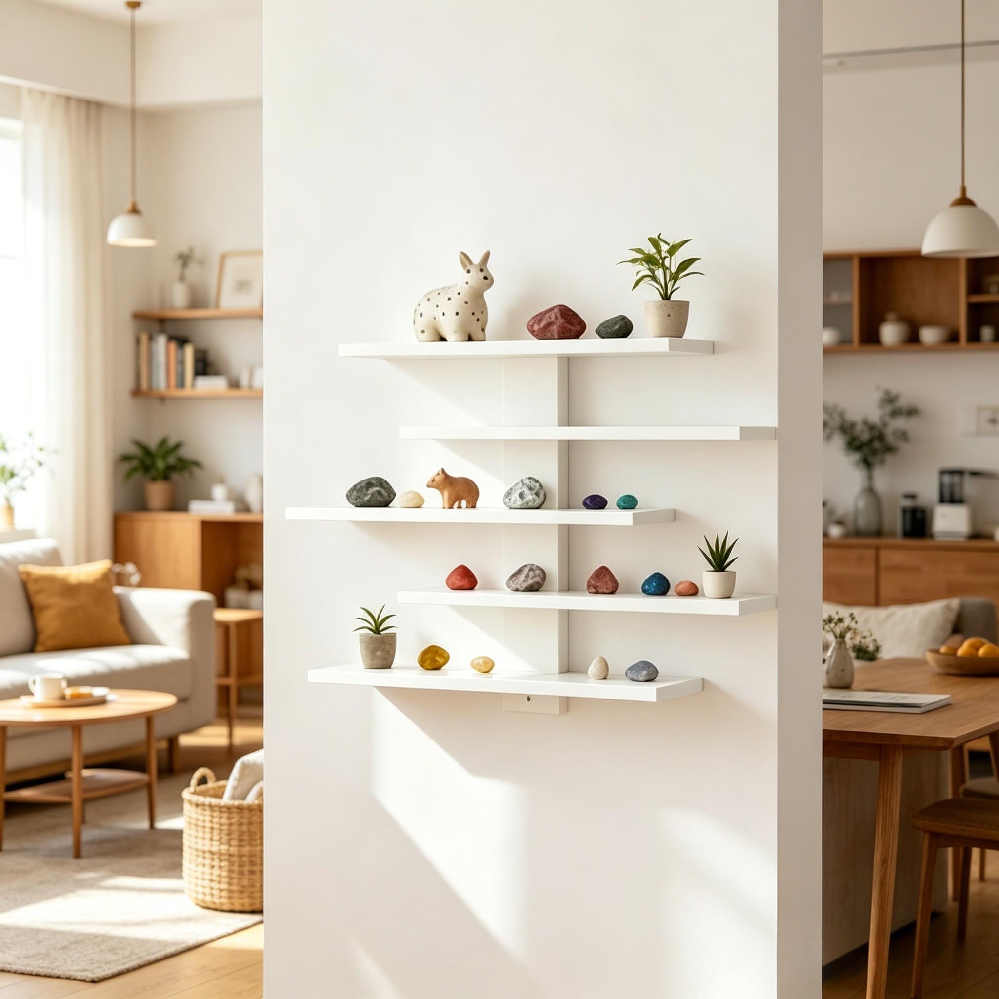 Wall-Mounted Display Cabinet, Multi-Layer Vertical Design, No Drilling, Easy Installation, Transparent Acrylic, Toy Collection Organizer