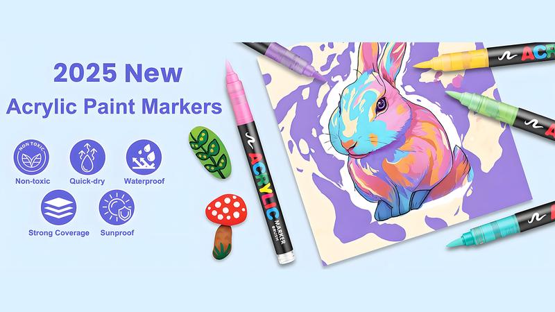 36 Color Acrylic Marker - Graffiti Pen Painting Set, Acrylic Paint Pen, Stroke Marker pen, Waterproof and Quick Drying, Stronger Coverage, Black Friday & Cyber Monday, Thanksgiving gifts, Christmas gifts 36 Color Acrylic Marker - Graffiti Pen Painting Set, Acrylic Paint Pen, Stroke Marker pen, Waterproof and Quick Drying, Stronger Coverage, Black Friday & Cyber Monday, Thanksgiving gifts, Christmas gifts