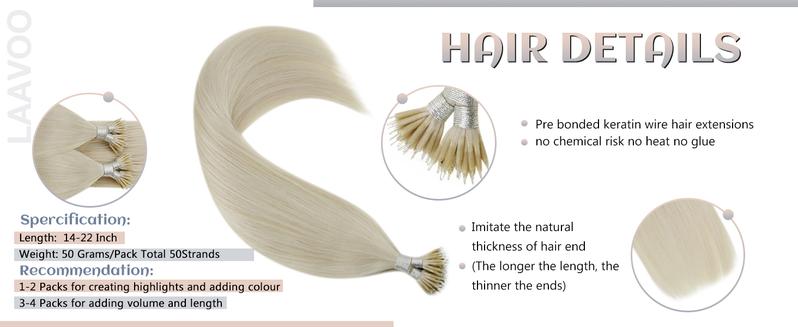 LaaVoo Nano Ring Hair Extensions Human Hair Nano Beads Extensions Nano Tip 50 Gram FallFreshness LaaVoo Nano Ring Hair Extensions Human Hair Nano Beads Extensions Nano Tip 50 Gram FallFreshness