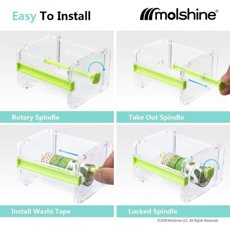 Creative Washi Tape Cutter Set: The Perfect Stationery Tool for Students - Transparent Tape Holder, Tape Dispenser & More!