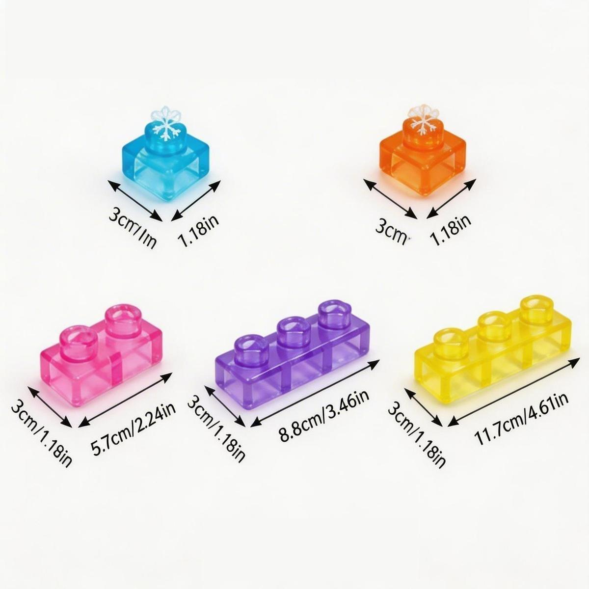 Joyspot Soft Jelly Blocks Set, 40 Pieces Squishy Multicolor Building Toys, Non-Toxic Sensory Play, Safe Stretch Fun, Stem Learning for Kids Aged 6+