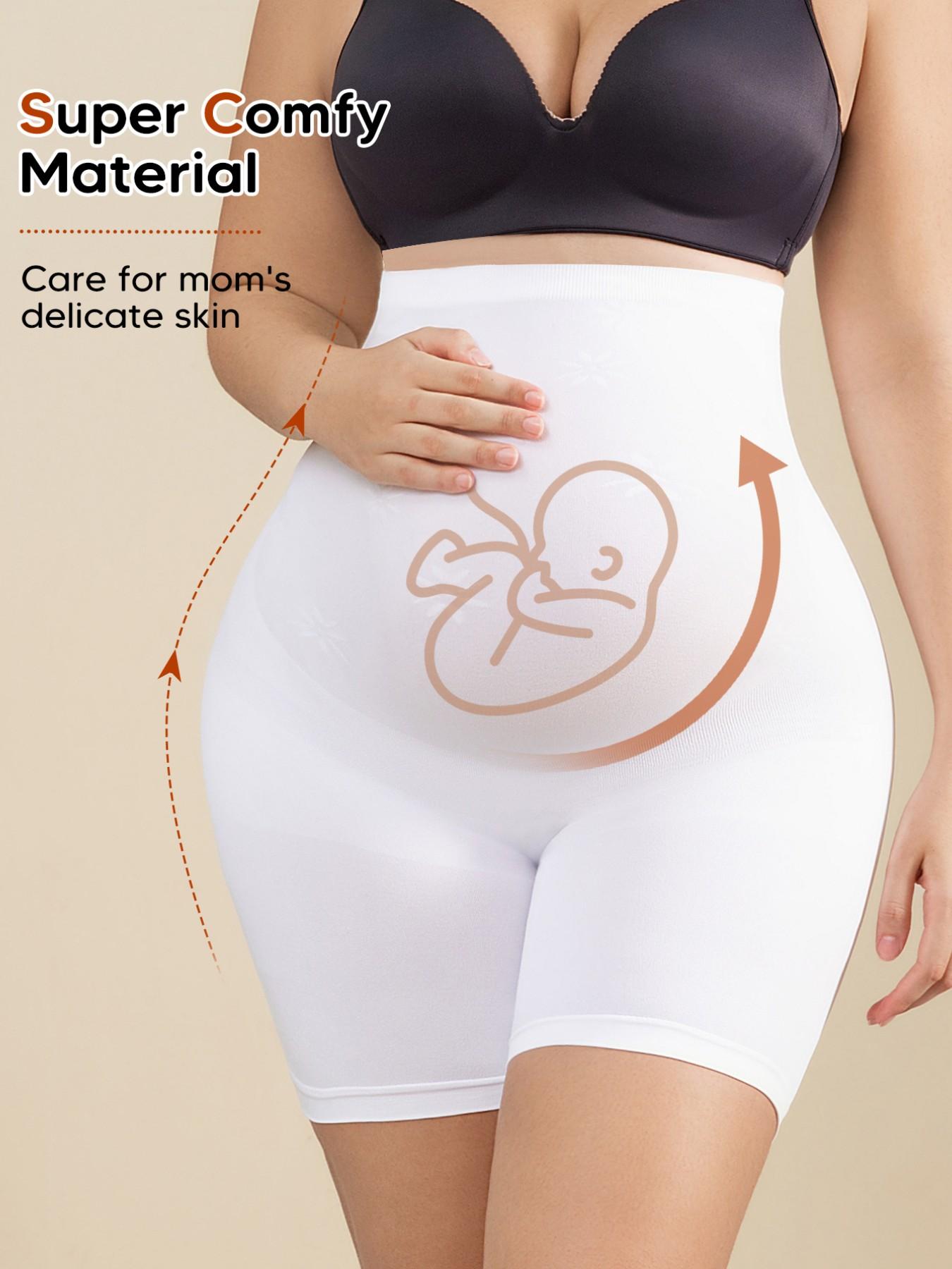 Women's Seamless Pregnancy Shorts, High Waist Abdominal Support, Casual Cycling Shorts, Shaping Butt and Thighs, Daily Wear for Pregnant Women, Seamless Maternity Activewear