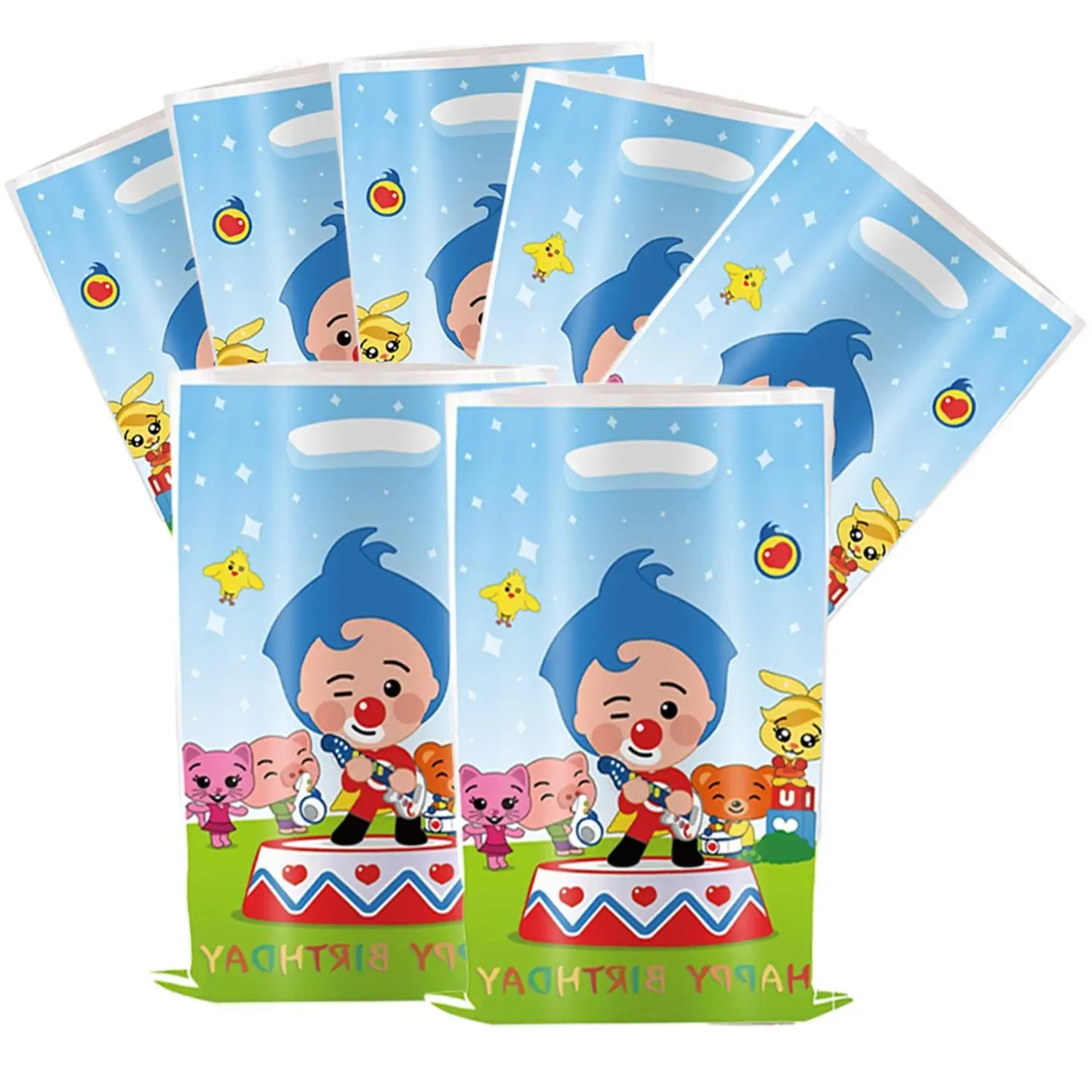 10/20/30pcs Circus Clown Gift Bag Party Favor Bags Goodie Bags Treat Bag Clown Candy Bags for Birthday Party Decoration Supplies