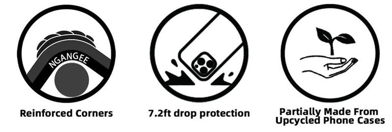 NganGee Protective Four Comers Air Cushion Anti-drop Cell Phone Case Comes with Sticky Stand Olated Clear Bracket Phone Case for iPhone 15 14 13 12 Pro Max 15 14 Plus Cover with Kickstand Four Corners Cases