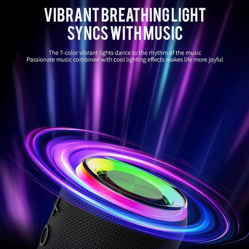 2-in-1 portable wireless stereo speakers, magnetic detachable Bluetooth 5.4 speakers, 360 degree true wireless stereo (TWS), dynamic RGB lighting, 12-hour battery life, Multifunctional speaker, ideal for home, outdoor use, or travel