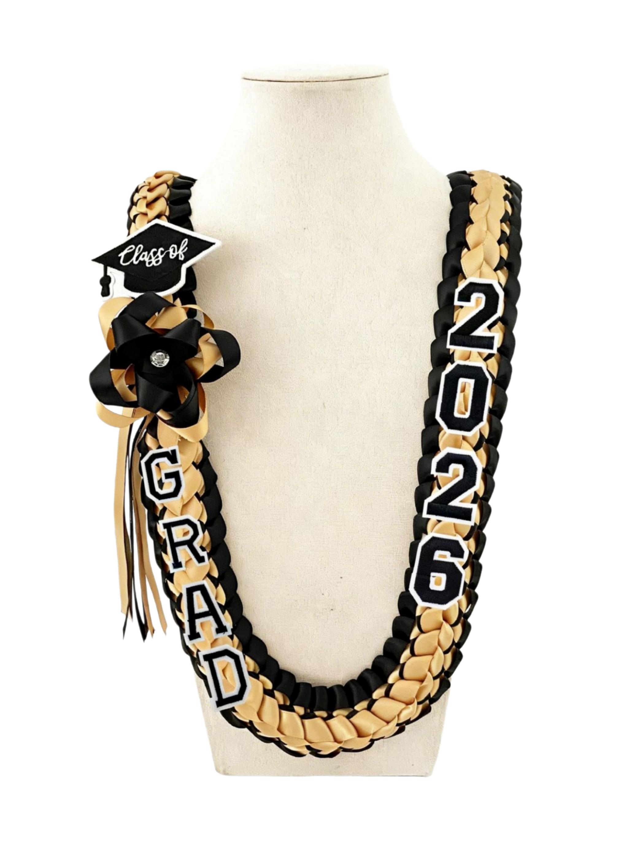2026 Graduation Party Discount, Handmade Woven Band with Grad Letter and Hat Charm, Adjustable Graduation Money Belt
