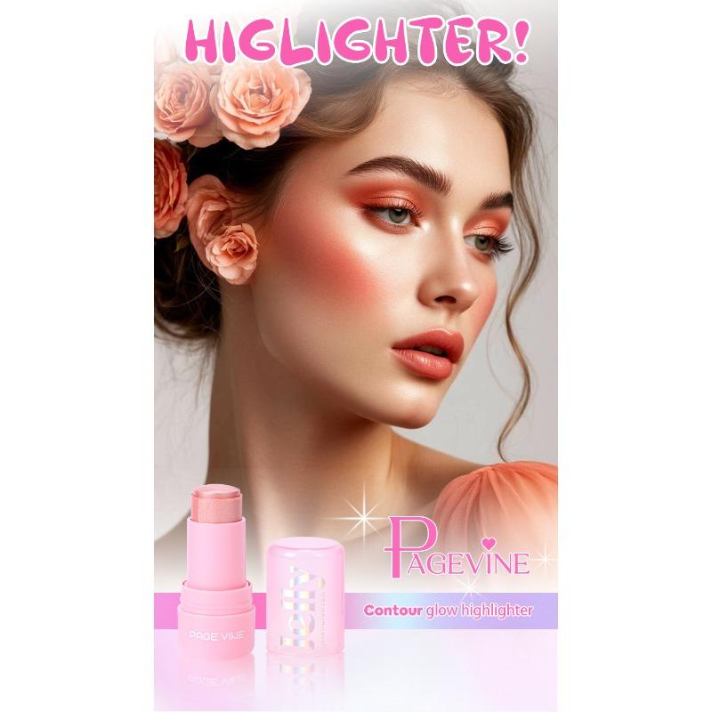 PAGE VINE Popular Water Gloss Jelly Highlight Eyeshadow Stick Super Shiny Multi-color Eyeshadow Highlight Stick Makeup