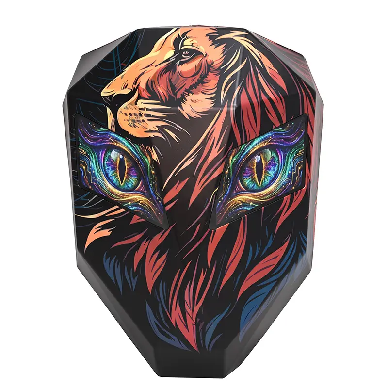 Adult Cyberpunk LED Knight Backpack - Fiery Orange Lion Style PVC Shell, Expandable 15.6" Laptop Bag with USB Charging Port, Zip Closure, Smart Wireless Programmable Screen Biking Gear (Power Bank Not Included)