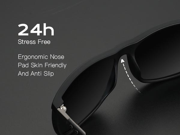 ZENOTTIC Night Vision Glasses for Daily Use TR90 Frame HD Polarization Anti Glare lenses Driving Riding Cycling Lightweight Durable Sunglasses UV400 Protection Windproof Polarized