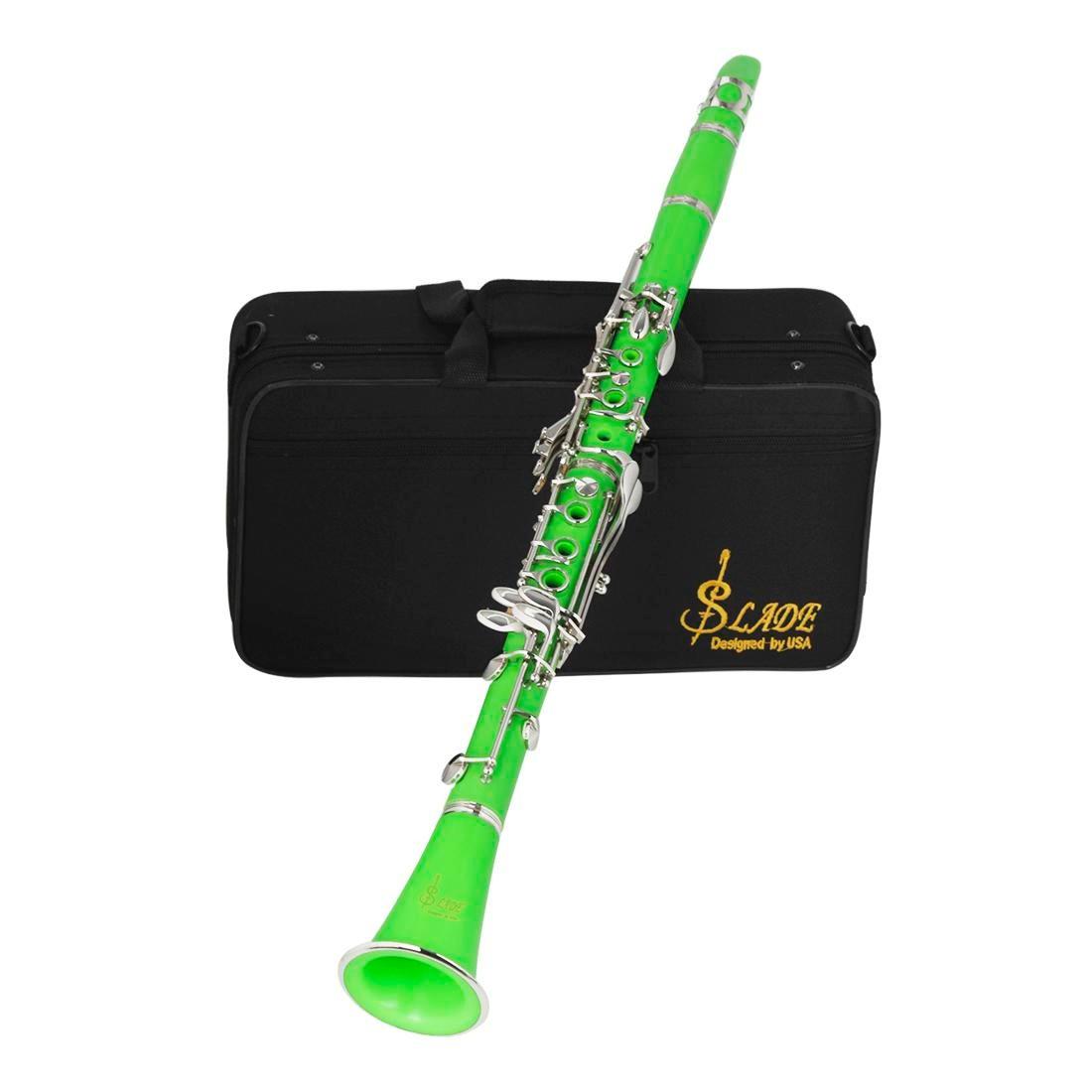 Bb Clarinet, 17 Nickel Keys Bb Clarinet, Woodwind Instrument for Students, Musical Instrument for Beginners, Music Accessories