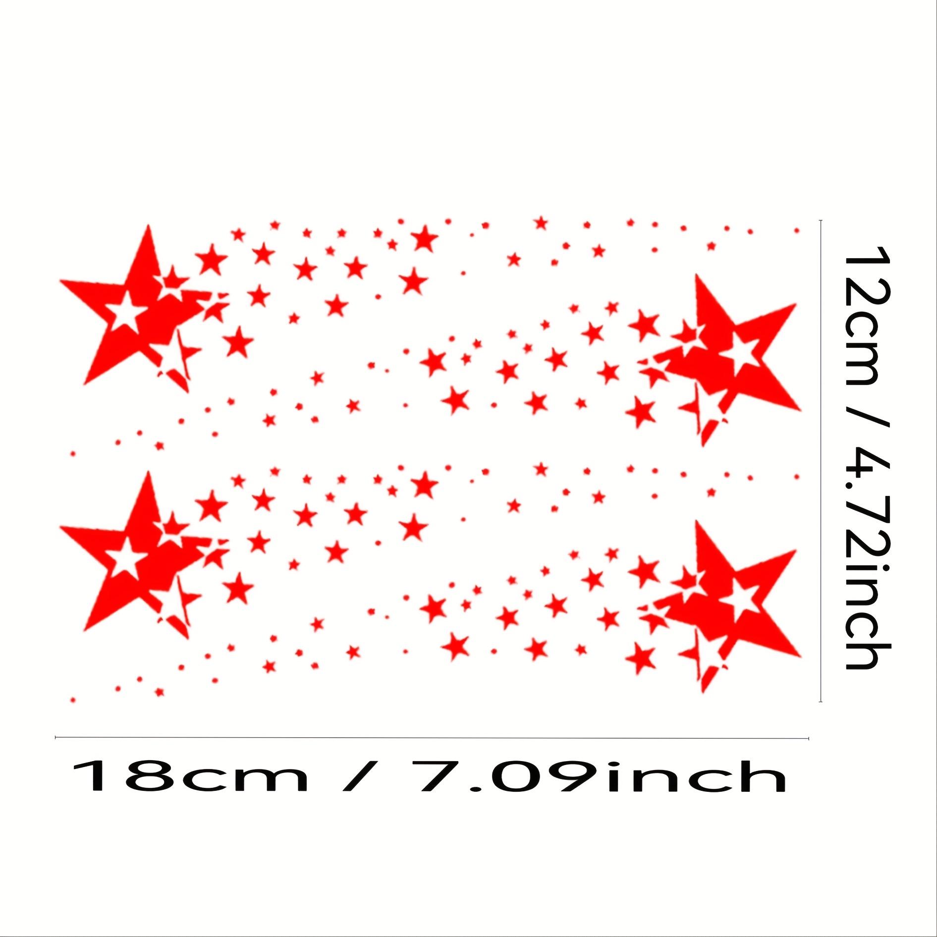 2D Motorcycle Helmet Sticker, 4 Star Pattern, Waterproof Durable Racing Style, for Helmets, Fuel Tank, Engine Cover, Multiple Colors Available