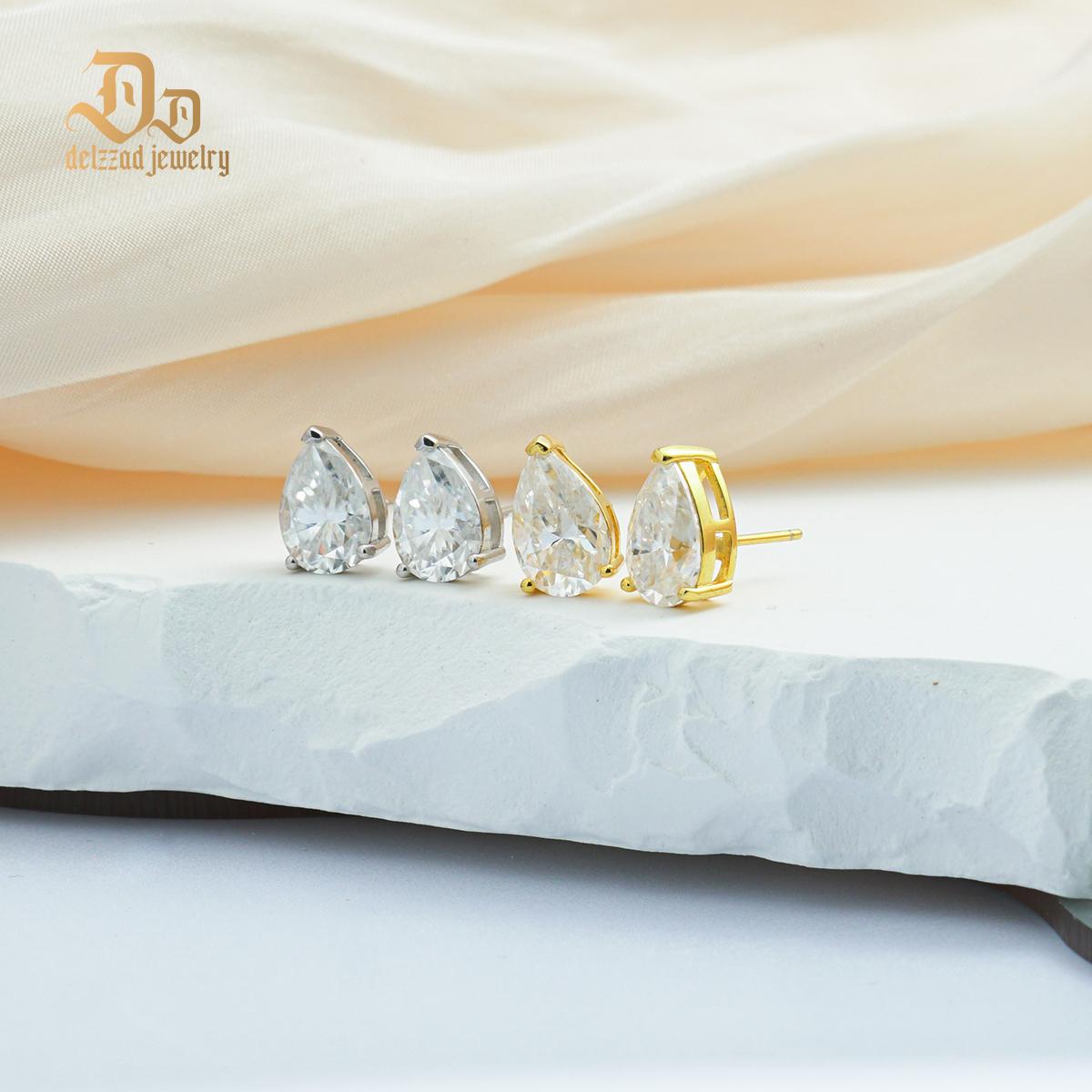 Delzzad Pear Cut Stud Earrings Lab-Created Moissanite Stud Earring S925 Sterling Silver Moissanite Jewelry Perfect Birthday Mother’s Day Christmas Gift for Men Women Wedding Set Delzzad Pear Cut Stud Earrings Lab-Created Moissanite Stud Earring S925 Sterling Silver Moissanite Jewelry Perfect Birthday Mother’s Day Christmas Gift for Men Women Wedding Set