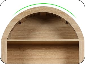 Giratree 71" Tall Arched Bookcase with Storage, Modern 6-Tier Arched Cabinet with Door, Arched Bookshelf Cabinet with Open Display Storage Shelf for Living Room Study Office kitchen storage cabinet